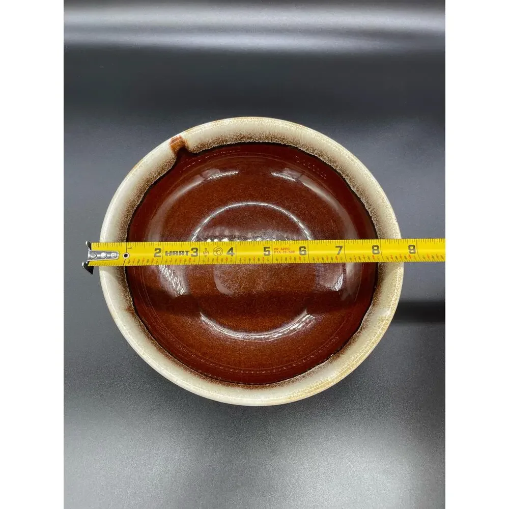 Vintage Pfaltzgraff Brown Drip Glaze Serving Bowl 8.5